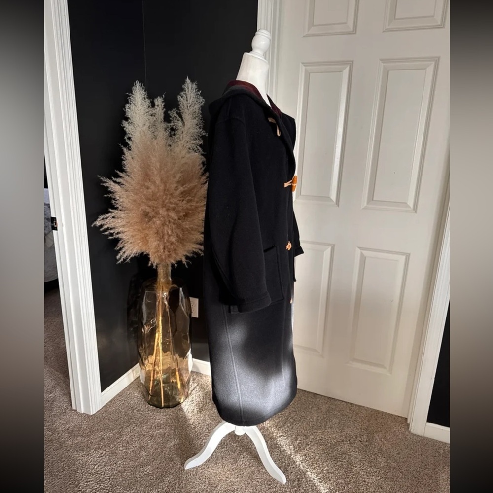 Vintage Orvis Duffle Coat Wool Cashmere Plaid Lined Toggle England 
Size Medium - Picture 5 of 12